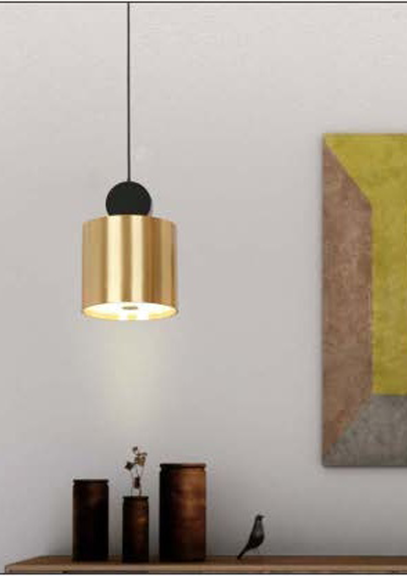 Beyond Lights - Brass Cylinder Lamp- GL